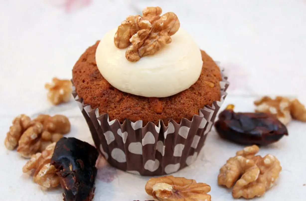Date and Walnut cupcake